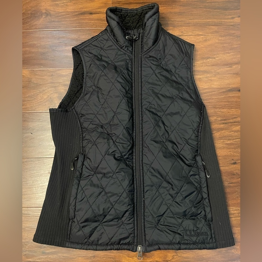 L.L. Bean Sherpa Lined Quilted Vest Size XS Petite